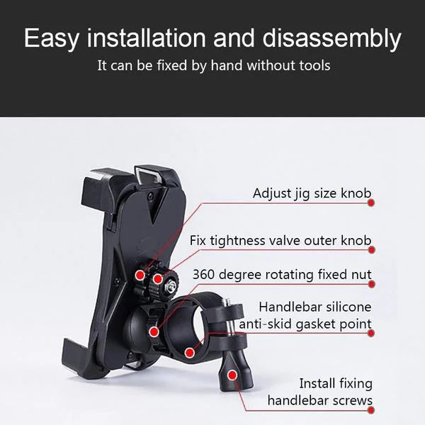 Anti-Shake Bike &amp; Scooter Phone Mount (360° Rotation) KR (2DL21171)