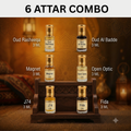 6 Attar Combo (oudh Rasheeqa- oudh Al badee- open optic- Magnet- J74- Fida)