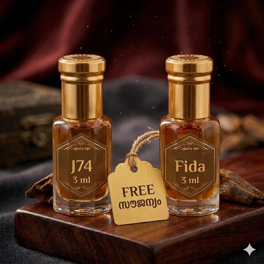 5 Attar Combo (oudh Rasheeqa- oudh Al badee- open optic- J74- Fida)