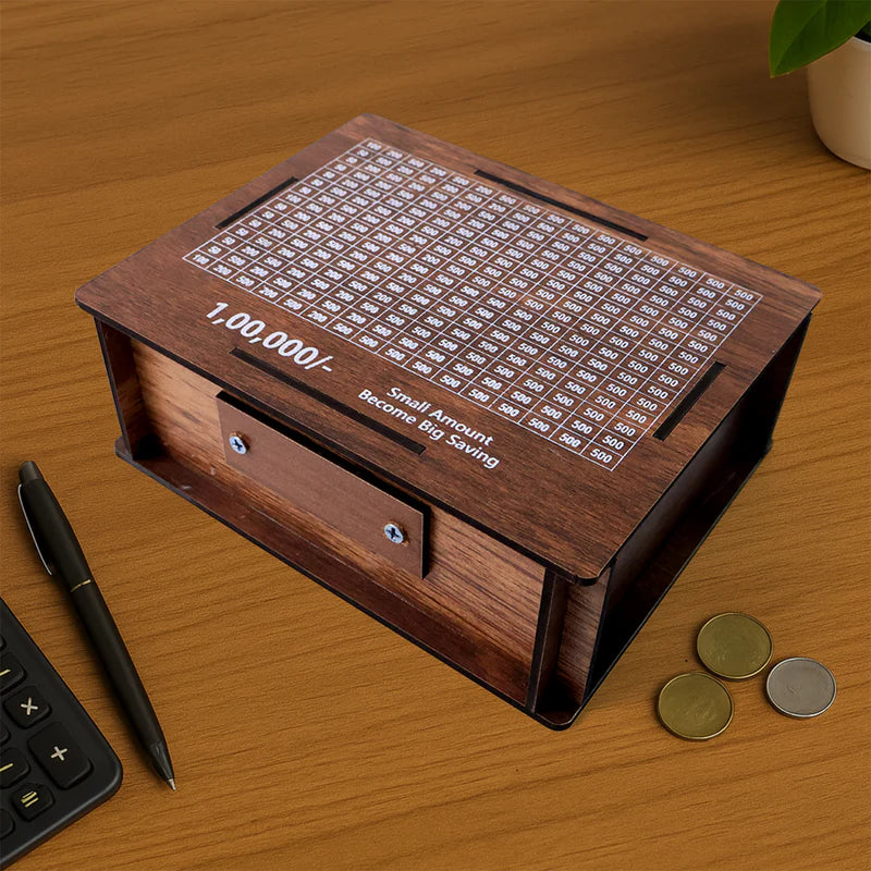 Wooden Money Piggy Bank  With Marker Pen (DR:1170S1)