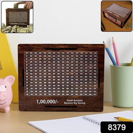 Wooden Money Piggy Bank  With Marker Pen (DR:1170S1)