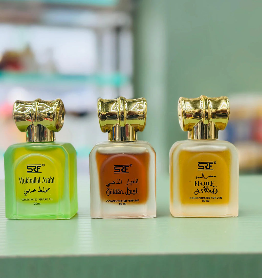 5 Attar combo 20 ml (Mukhallat Arabi, Golden Dust, Hajre Al Aswad)